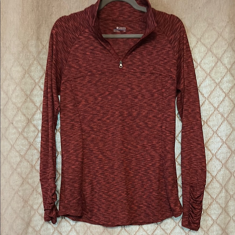 Columbia Red Fitted Long Sleeve Pullover sweater